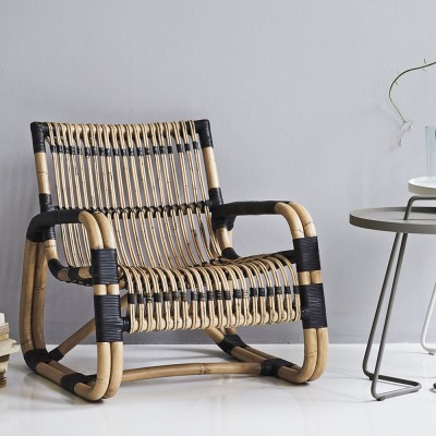 Curve Lounge Chair natürliche & schwarze Befestigung Cane-line