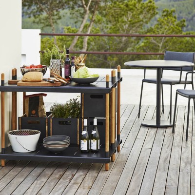 Étagère Shelving haut noir Cane-line Cane line