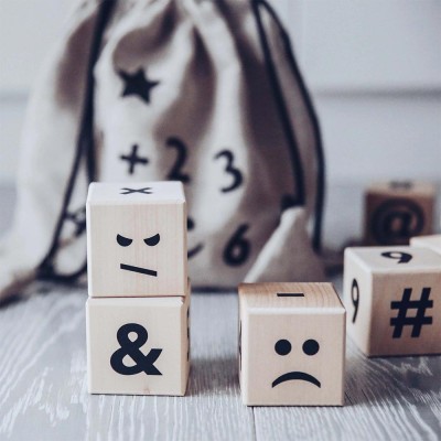 Rekenblokken zwart hout Ooh Noo 2