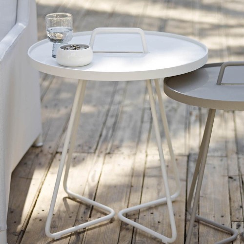 Table d'appoint mobile blanc L Cane-line