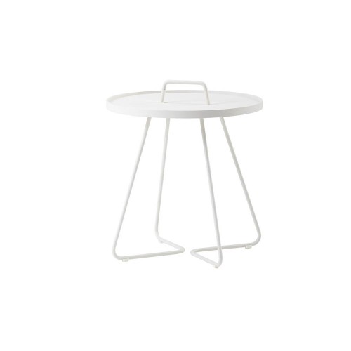 Mesa auxiliar móvil blanca S Cane-line