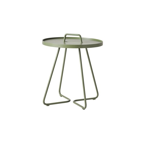 Table d'appoint mobile vert olive S Cane-line