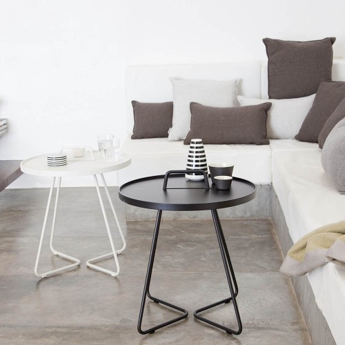 Table d'appoint mobile noir S Cane-line