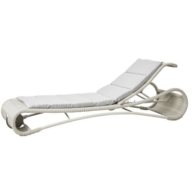 Escape sunbed white & light grey Cane-line Cane line