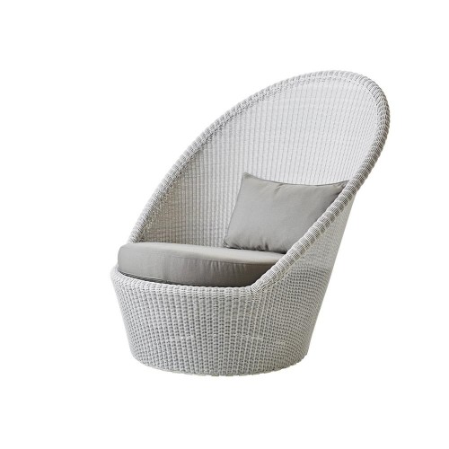 Sedia lounge Kingston grigio chiaro Cane-line