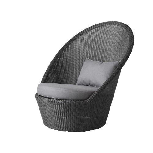 Chaise longue Kingston noir Cane-line