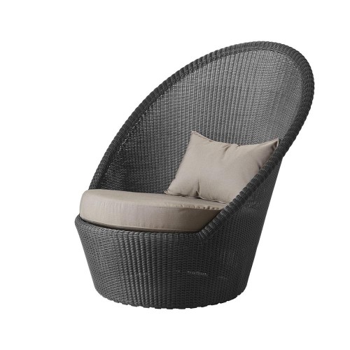 Kingston sunchair black Cane-line