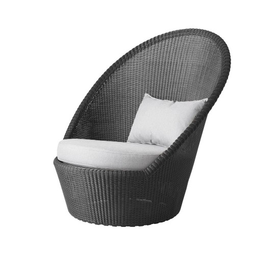 Kingston sunchair black Cane-line