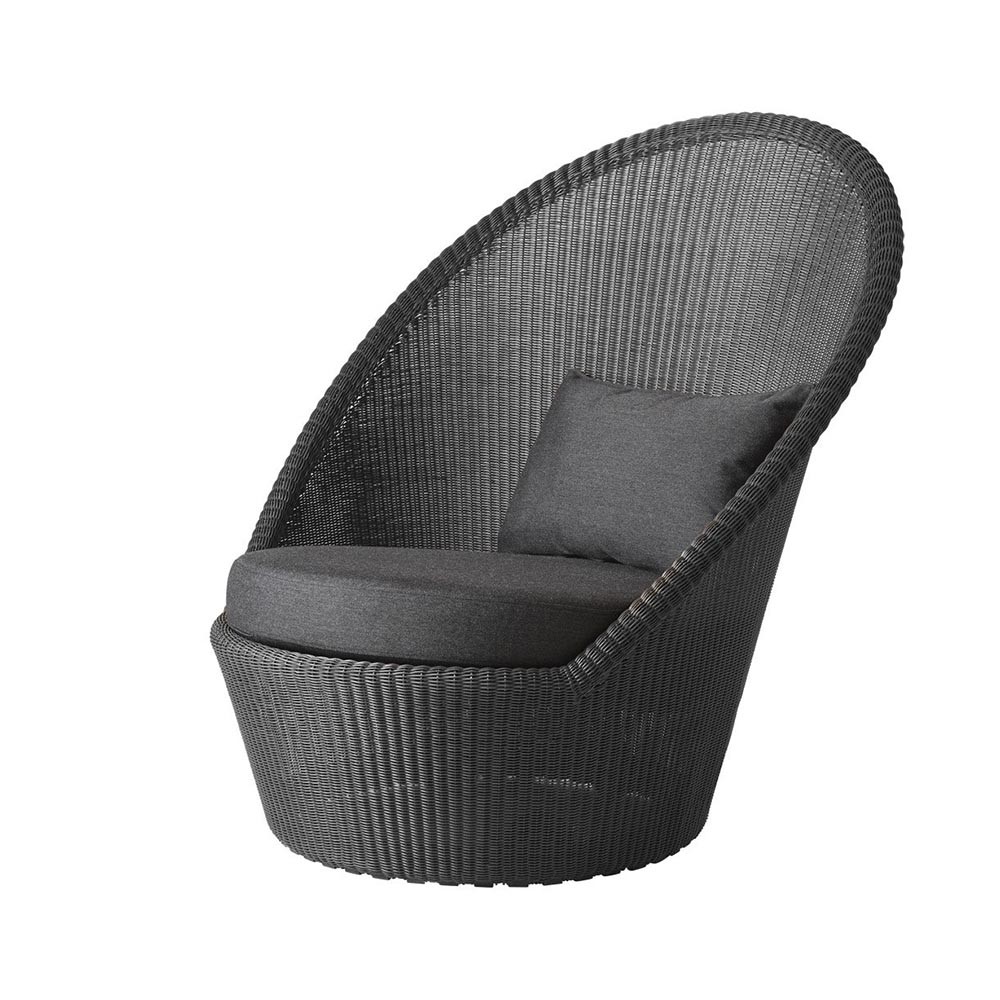 Kingston fauteuil zwart Cane-line