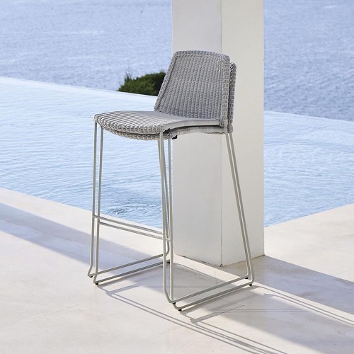 Sedia da bar Breeze grigio bianco Cane-line