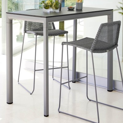 Chaise de bar Breeze gris blanc Cane-line 2