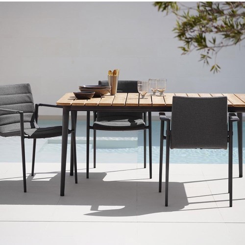 Cor dining table grey frame S Cane-line