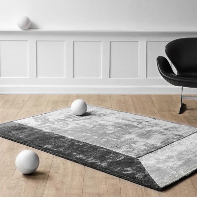 Illusion gray rug Rug Solid