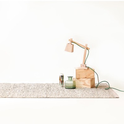 Teppich Leder Beige Rug Solid 2