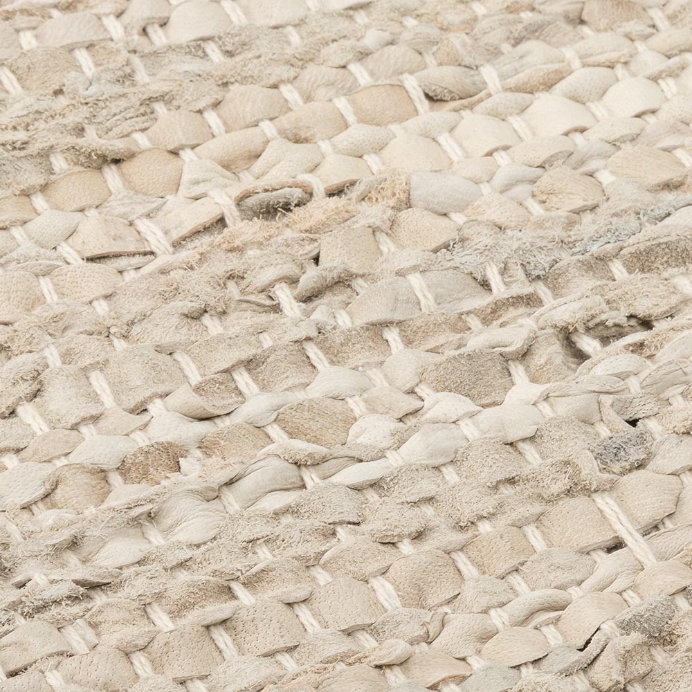 Leather rug beige Rug Solid