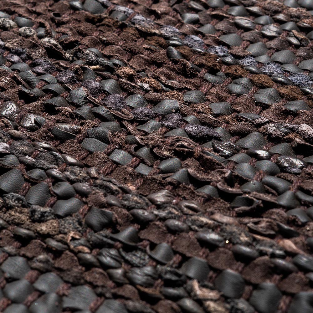 Leather rug chocolate Rug Solid