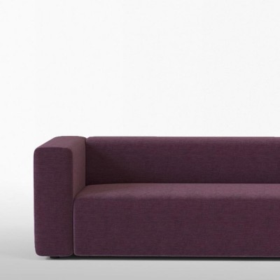 Agar 3 Seater Sofa Aubergine Felted, Purple 3 Seater Sofa Bed