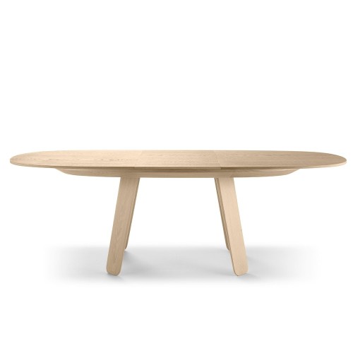 Triku tafel met eikenhouten verlengstuk Alki
