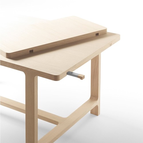 Tavolo Emea con 2 allunghe in rovere Alki