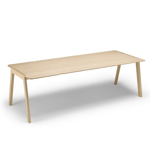 Tavolo Heldu con allunga in massello di rovere Alki