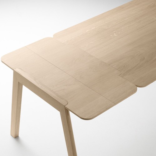 Mesa Heldu con extensión de roble macizo Alki