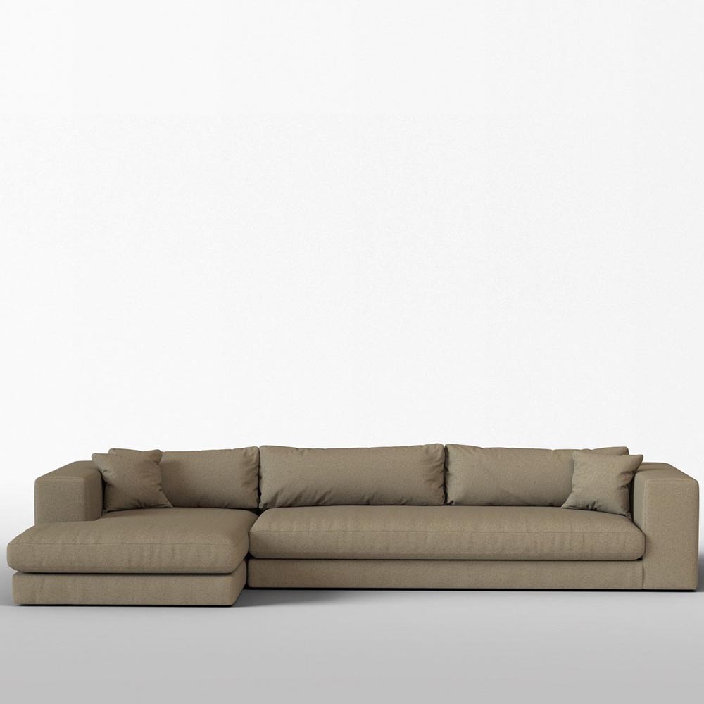 Corner sofa Bellechasse felted wool Kiezel XL Panac
