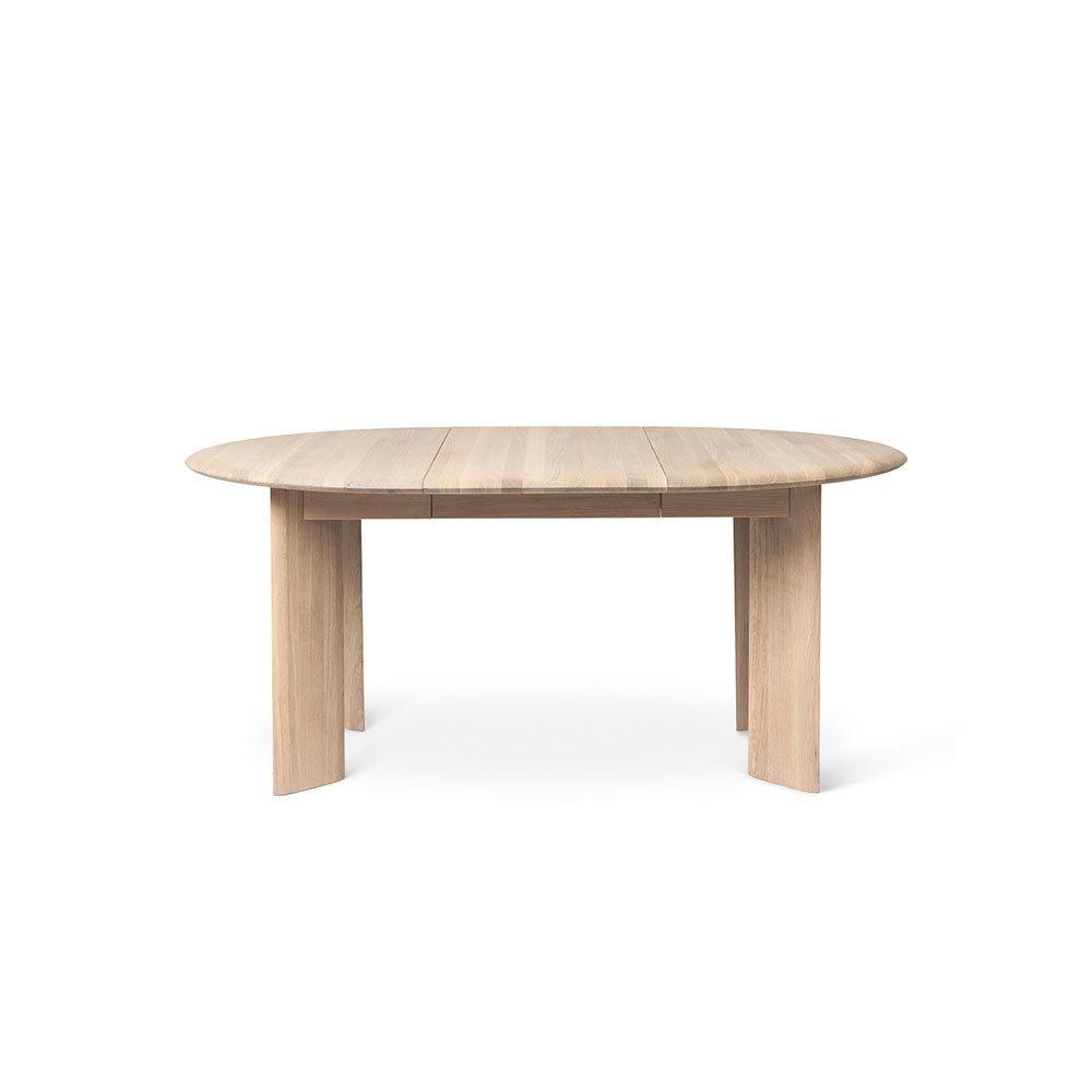 Uitschuifbare tafel Bevel naturel Ø117cm Ferm Living