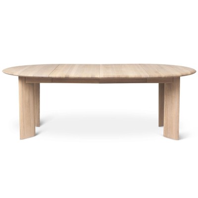 Double extendable table Bevel natural Ø117cm Ferm Living