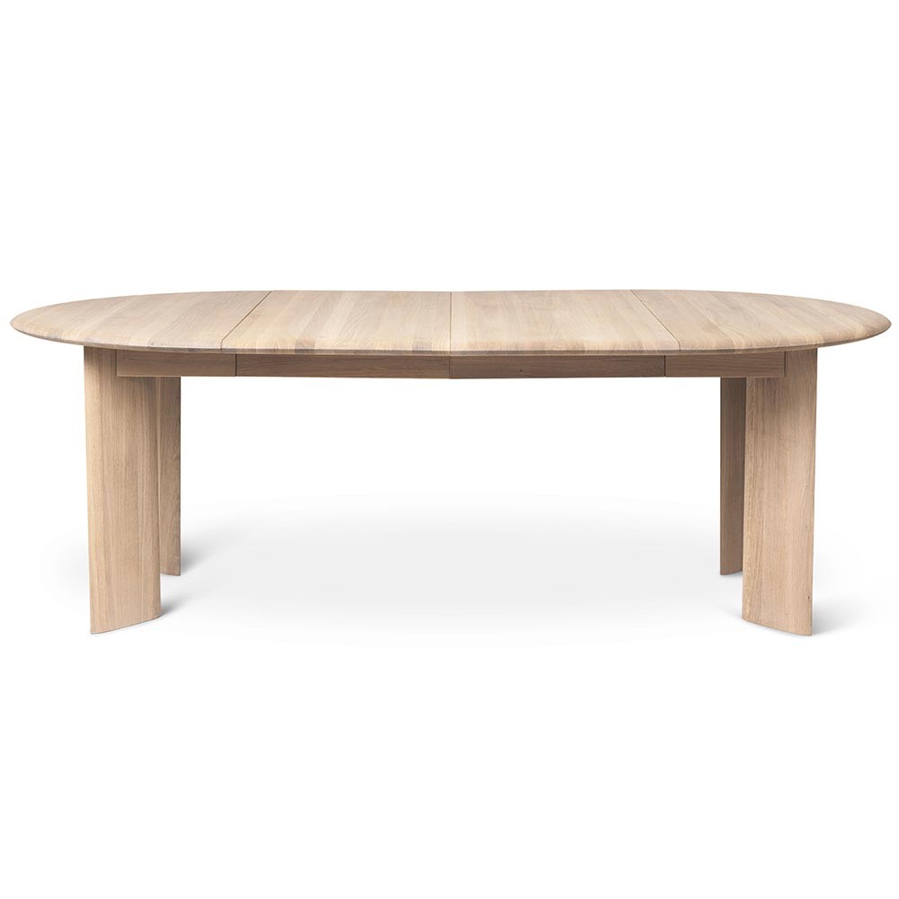 Uitschuifbare dubbele tafel Bevel naturel Ø117cm Ferm Living