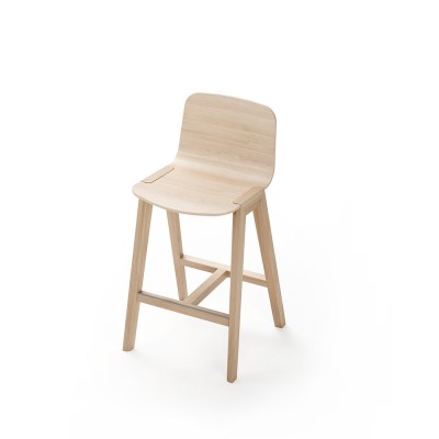 Silla de bar Heldu roble H66 cm Alki