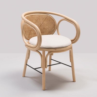Dining armchair Contour with beige cushion Orchid Edition