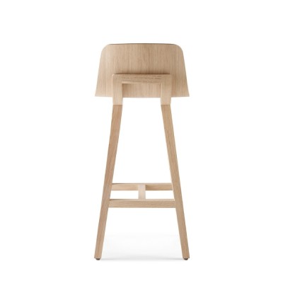 Chaise de bar Kuskoa chêne H80 cm Alki 2