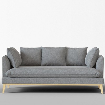 Custine 4 Sitzer Sofa In Vintage Baumwollgrau Panac