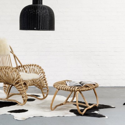 Rattan Fußstützenschnalle Kok Maison