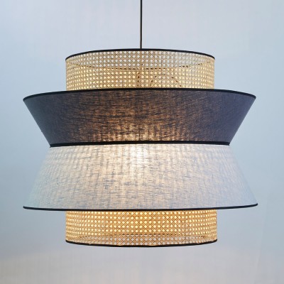 Singapour Xxl pendant lamp light grey & anthracite Market Set 2