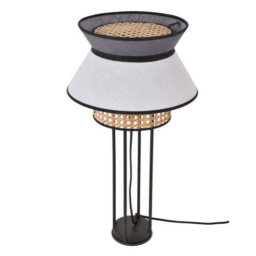 Lampada da tavolo doppia Singapore bianca e antracite Market Set