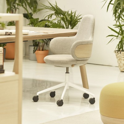 Lan office chair on wheels grey Alki