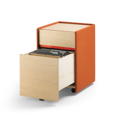 Landa storage unit on wheels drawers terracotta S Alki Alki