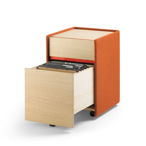 Meuble de rangement sur roulettes Landa terrecotta S Alki