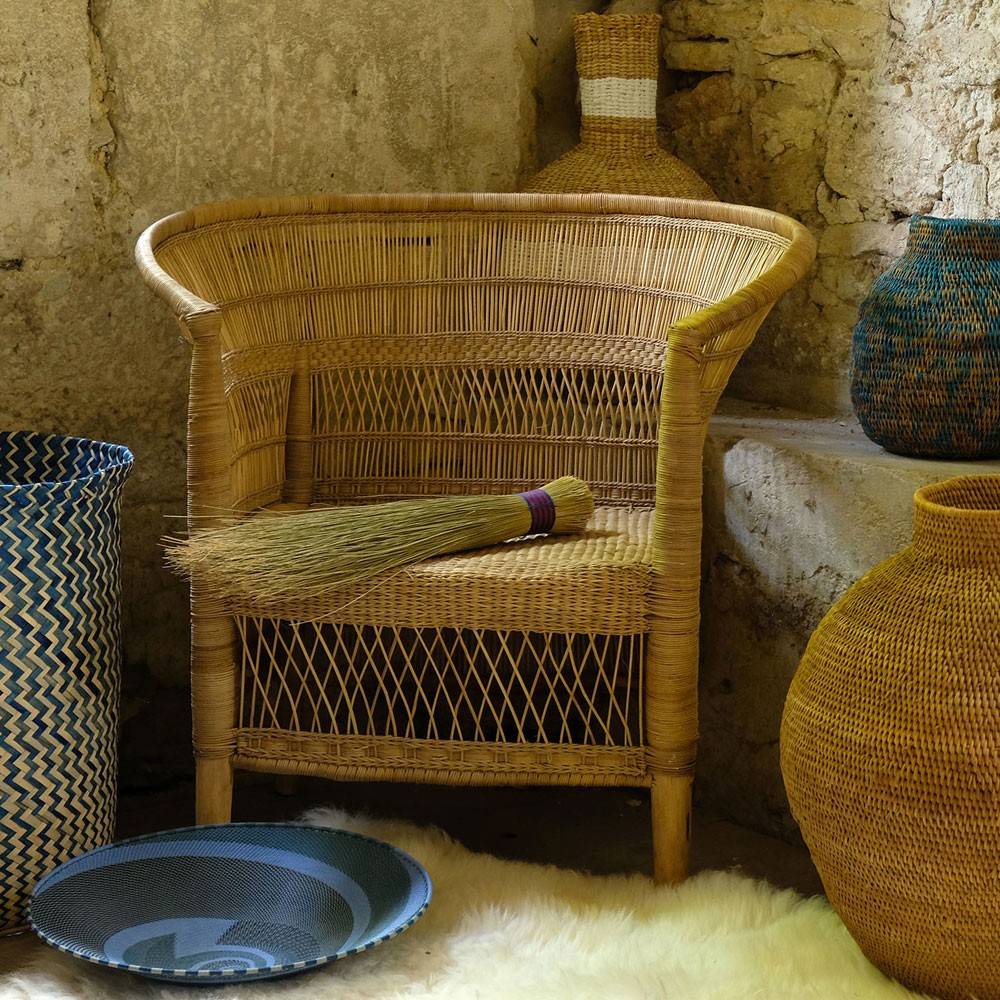 Malawi natural rattan armchair AS'ART