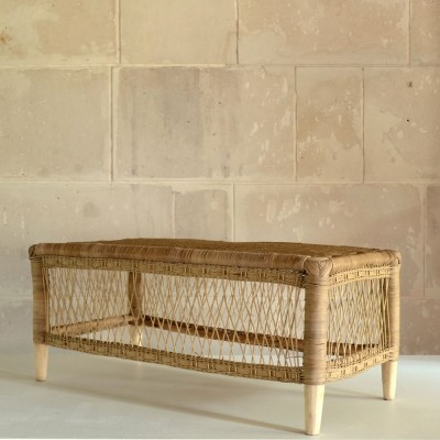 Malawi natural rattan bench AS'ART