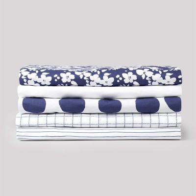 Housse de couette en percale de coton pois bleus Les Pensionnaires 2