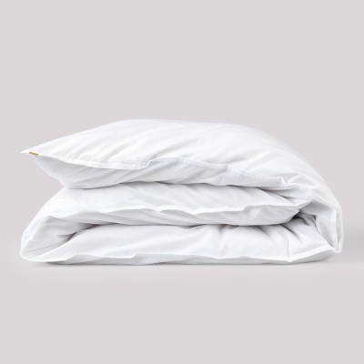 Duvet cover in blue check cotton percale Les Pensionnaires