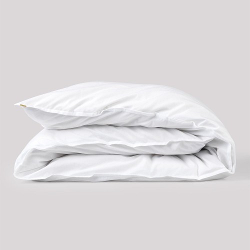 Housse de couette en percale de coton unie blanche Les Pensionnaires