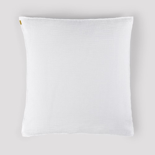 Funda de almohada en gasa doble de algodón blanco Les Pensionnaires