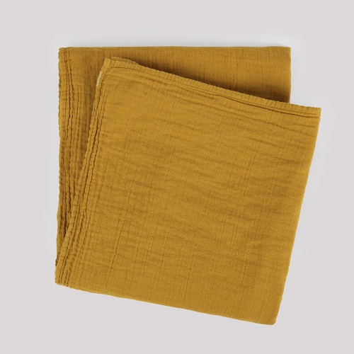 Saffron double gauze plaid Les Pensionnaires