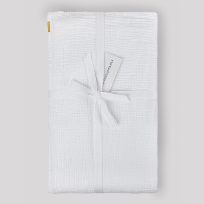 Nappe en double gaze de coton blanc immaculé Les Pensionnaires