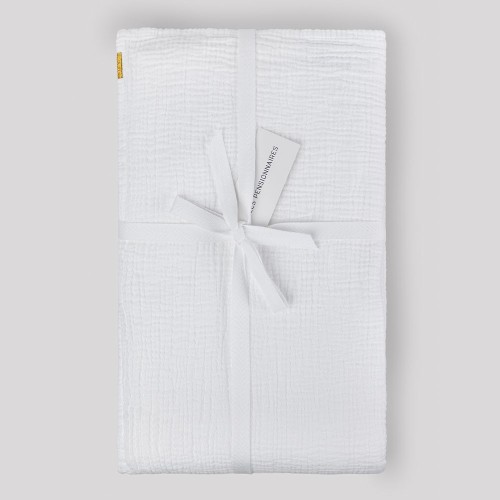 Nappe en double gaze de coton blanc immaculé Les Pensionnaires