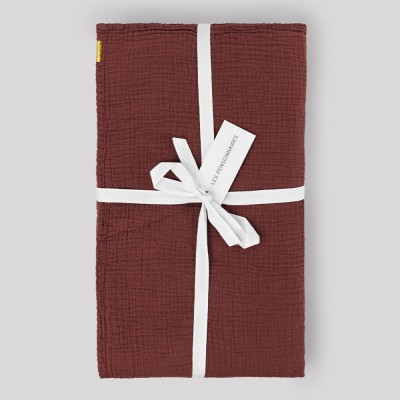 Rust cotton double gauze tablecloth Les Pensionnaires Les Pensionnaires