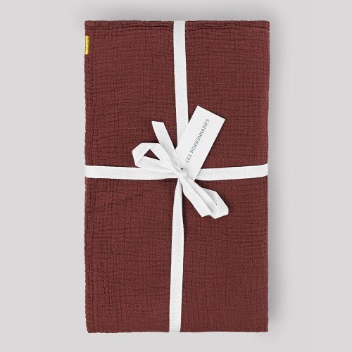 Nappe en double gaze de coton rouille Les Pensionnaires